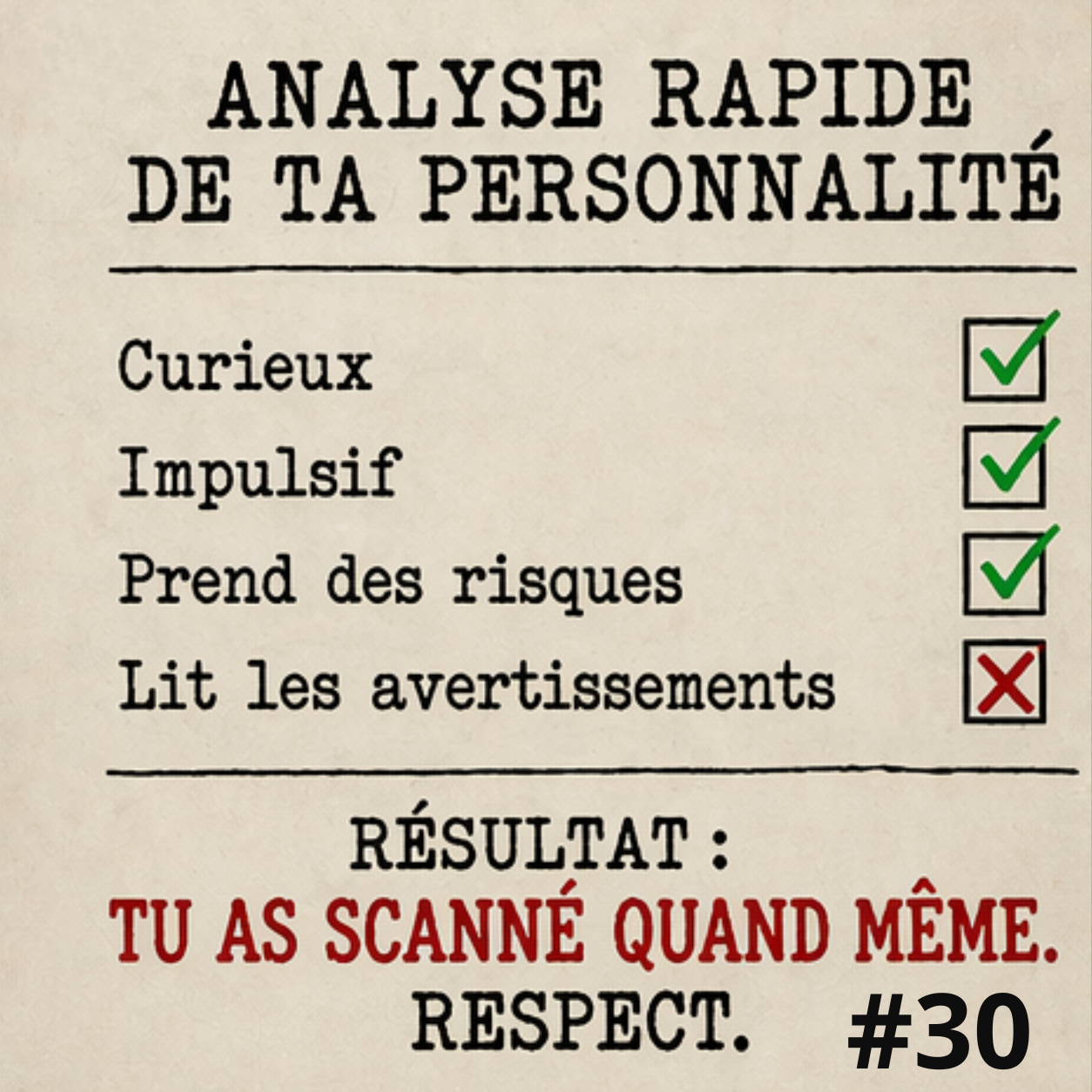 Chandail Funny  QR