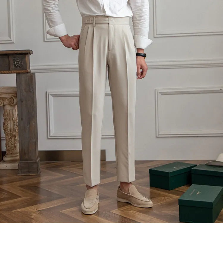 Mid-Rise Slim British Crop Pants
