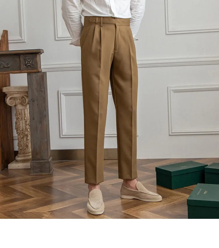 Mid-Rise Slim British Crop Pants