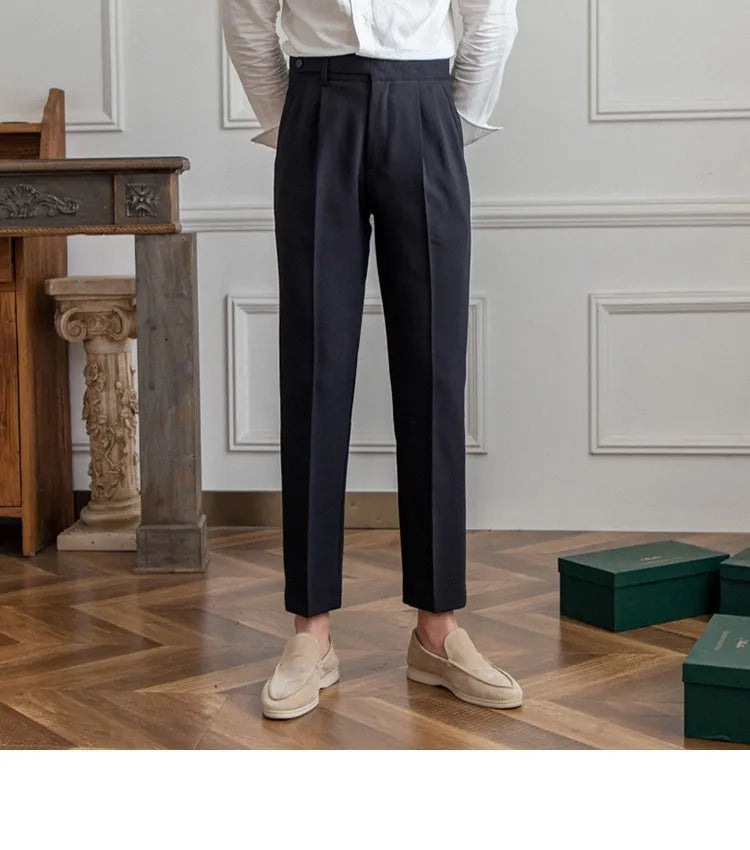 Mid-Rise Slim British Crop Pants
